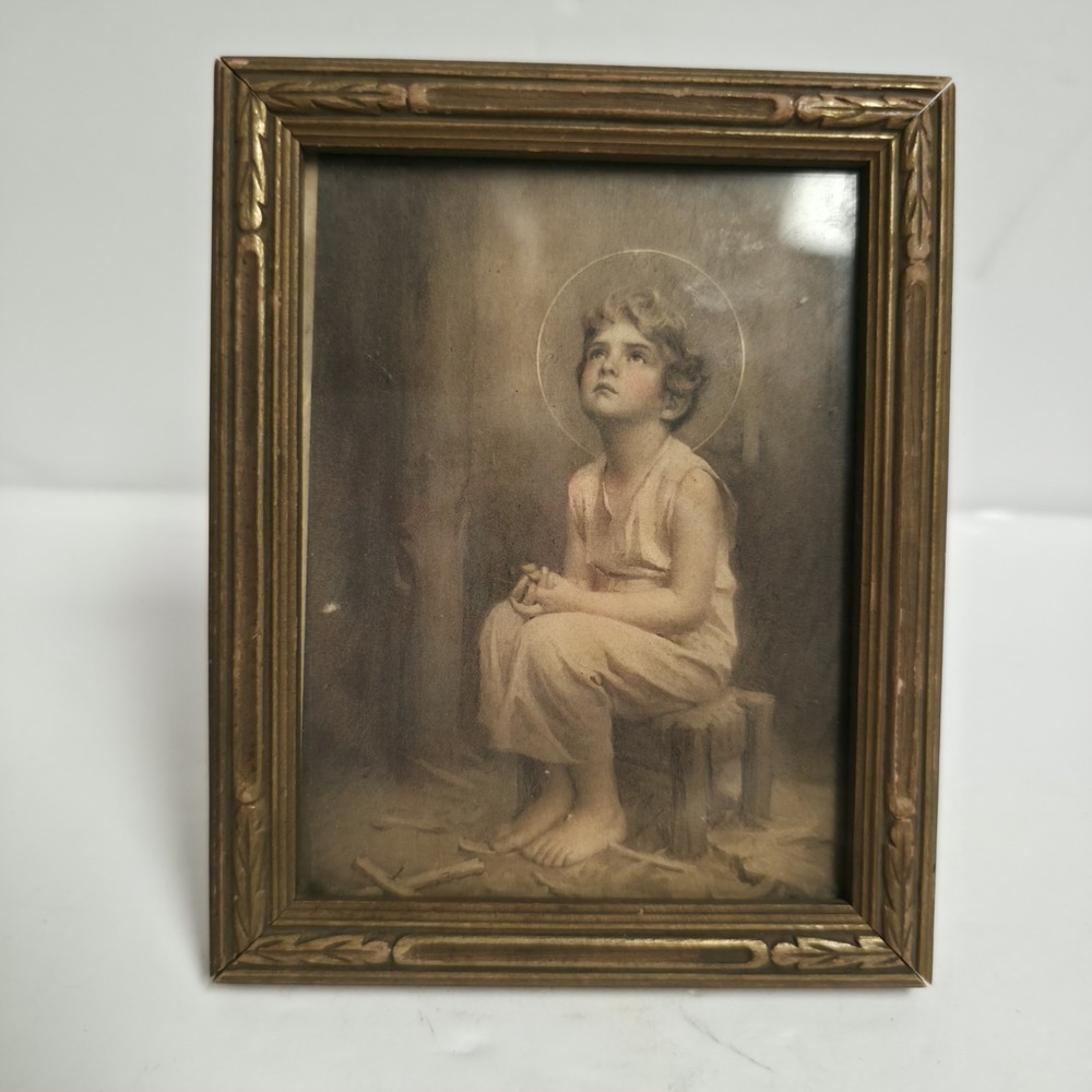 Vintage C Bosseron Chambers Divine Innocence Framed Print Christ Child Catholic